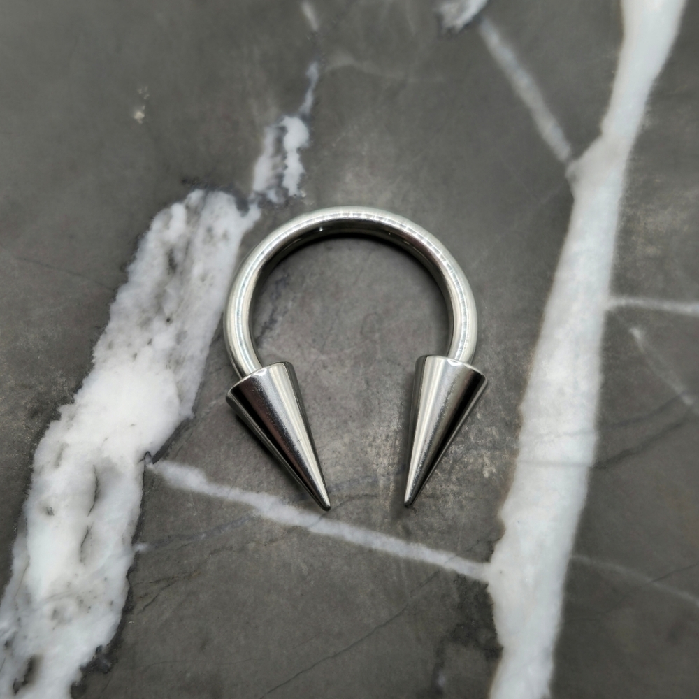 Large Spike Titanium Septum Ring